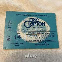 ERIC CLAPTON original 74 75 76 3 CONCERTS 4 STUBS RARE PB TPA ST PETE