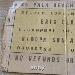 ERIC CLAPTON original 74 75 76 3 CONCERTS 4 STUBS RARE PB TPA ST PETE