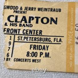 ERIC CLAPTON original 74 75 76 3 CONCERTS 4 STUBS RARE PB TPA ST PETE