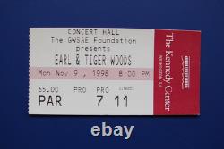 Earl & Tiger Woods Speech- Kennedy Center Concert Hall Nov 1998 Ticket Stub RARE