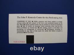 Earl & Tiger Woods Speech- Kennedy Center Concert Hall Nov 1998 Ticket Stub RARE
