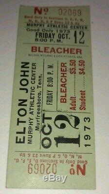 Elton John 1973 Concert Ticket Stub & 1972 Concert Program Honky Chateau Mtsu