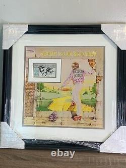 Elton John Autographed Signed Concert Ticket Stub Framed 18x18 Display JSA COA