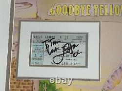 Elton John Autographed Signed Concert Ticket Stub Framed 18x18 Display JSA COA