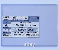 Elton John & Billy Joel Face To Face 2003 Concert Ticket Stub In Top Loader