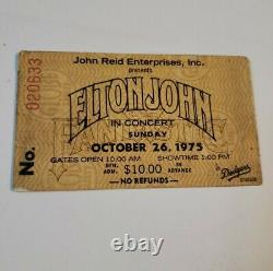 Elton John Concert Ticket Stub October 26 1975 LA Dodgers Stadium Original