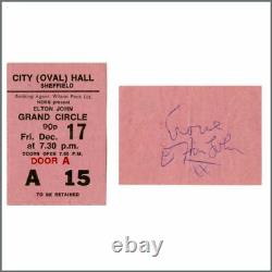 Elton John Signed Concert Ticket Stub Sheffield City Hall 1971 (UK)