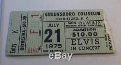 Elvis 1975 Concert Ticket Stub Rare Greensboro