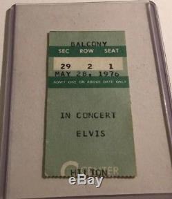 Elvis 1976 Hilton Concert Ticket Stub RARE