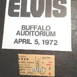 Elvis 4-05-1972 Buffalo Ny 8 X 5 Flyer Mint Rare & Ticket Stub From Concert