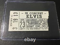 Elvis April 23, 1977 Concert Ticket Stub Toledo Ohio