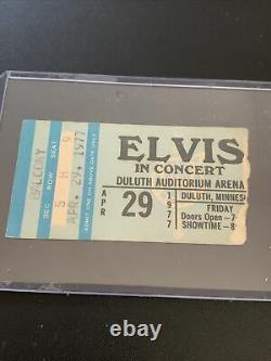 Elvis Concert Ticket Stub April 29, 1977/ Duluth MN / RARE