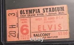 Elvis Concert Ticket Stub April 6, 1972 Detroit Elvis On Tour Era