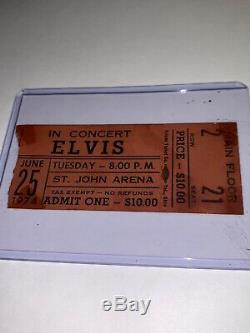 Elvis Concert Ticket Stub Columbus Ohio 1974 second row / Rare