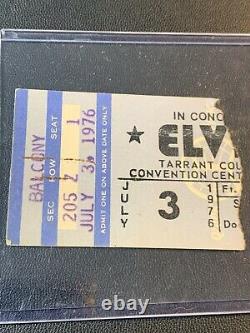 Elvis Concert Ticket Stub / July 3 1976 Fort Worth Texas