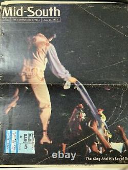 Elvis Concert Ticket Stub / July 5, 1976 / RARE Mid-South Commercial Appeal