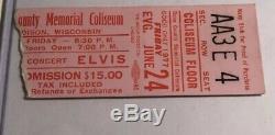 Elvis Concert Ticket Stub June 1977 3rd Show To His Last