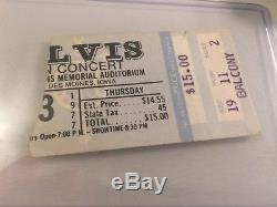 Elvis Concert Ticket Stub June 23, 1977 Des Moines Last Concert Tour