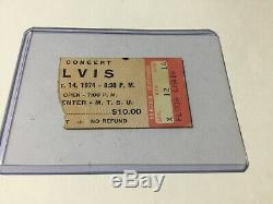 Elvis Concert Ticket Stub March 14, 1974 Murfreesboro TN MTSU