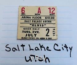 Elvis Concert Ticket Stub Salt Lake City Utah July 2, 1974