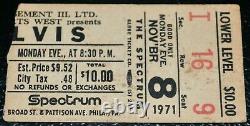 Elvis Concert Ticket Stub The Spectrum Philadelphia November 8 1971