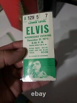 Elvis Concert Ticket Stubs New Years Eve December 31, 1975 Pontiac Michigan