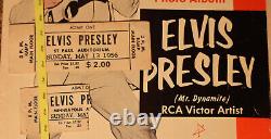 Elvis Concert Ticket stubs for Minneapolis & St Paul for May 13, 1956 & Programs