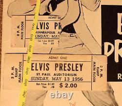 Elvis Concert Ticket stubs for Minneapolis & St Paul for May 13, 1956 & Programs