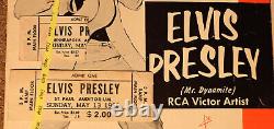 Elvis Concert Ticket stubs for Minneapolis & St Paul for May 13, 1956 & Programs