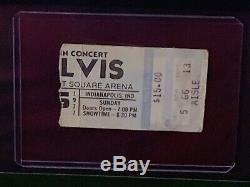 Elvis Indianapolis June 26, 1977 LAST CONCERT Ticket Stub / Framed With Photo