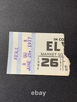 Elvis Last Concert Ticket Stub June 26, 1977 Indianapolis Indiana / From Memphis