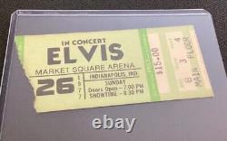 Elvis Market Square Arena June 26, 1977 Indianapolis Ticket Stub / Last Concert