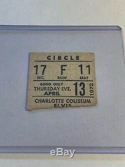 Elvis On Tour 1972 Concert Ticket Stub
