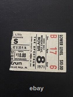 Elvis Philly Nov 8, 1971 Concert Ticket Stub / Direct From Memphis