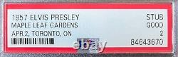 Elvis Presley 1957 Toronto MLG Concert Ticket Stub POP 1 PSA 2 Extremely Rare