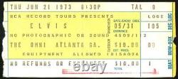 Elvis Presley-1973 RARE Concert Ticket Stub (Atlanta, Georgia-The Omni)