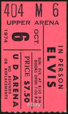 Elvis Presley-1974 RARE Concert Ticket Stub (University of Dayton UD Arena)