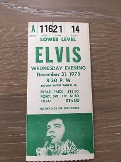 Elvis Presley 1975 Concert Ticket Stub Pontiac Silverdome New Years Eve 12/31/75