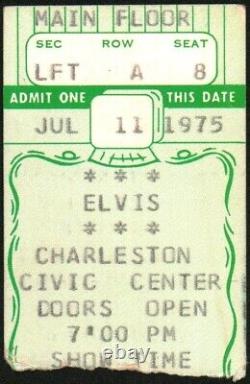 Elvis Presley-1975 RARE Concert Ticket Stub (Charleston, WV-Civic Center)