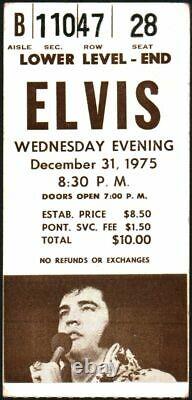 Elvis Presley-1975 RARE Concert Ticket Stub (Pontiac Silverdome-New Year's Eve)