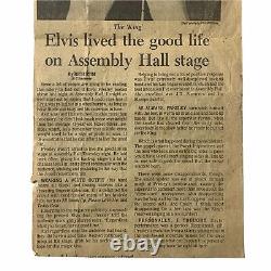 Elvis Presley 1976 Concert Ticket Stub Bloomington Indiana Assembly Hall IU Lot