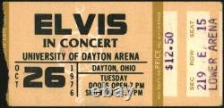 Elvis Presley-1976 Concert Ticket Stub (Dayton, OH-University of Dayton Arena)
