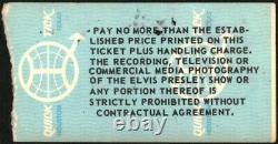 Elvis Presley-1976 Concert Ticket Stub-Fayetteville, NC-Cumberland County Arena