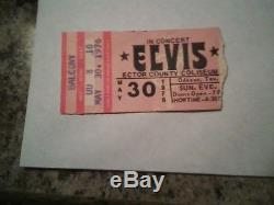 Elvis Presley 1976 Concert Ticket Stub Odessa Texas