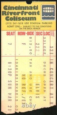 Elvis Presley-1976 RARE Concert Ticket Stub (Cincinnati-Riverfront Coliseum)
