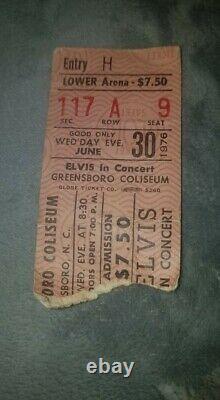 Elvis Presley-1976 RARE Concert Ticket Stub (Greensboro Coliseum)