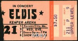 Elvis Presley-1976 RARE Concert Ticket Stub (Kansas City-Kemper Arena)