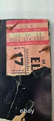 Elvis Presley 1977 Concert Ticket Stub Souvenir Folio Concert Edition Newsclip