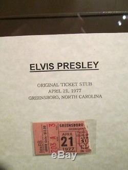 Elvis Presley 1977 ORIGINAL CONCERT TICKET STUB FRAMED WITH PHOTO