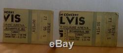 Elvis Presley-1977 RARE Concert 2 Ticket Stubs (Indianapolis-Last Ever Concert)